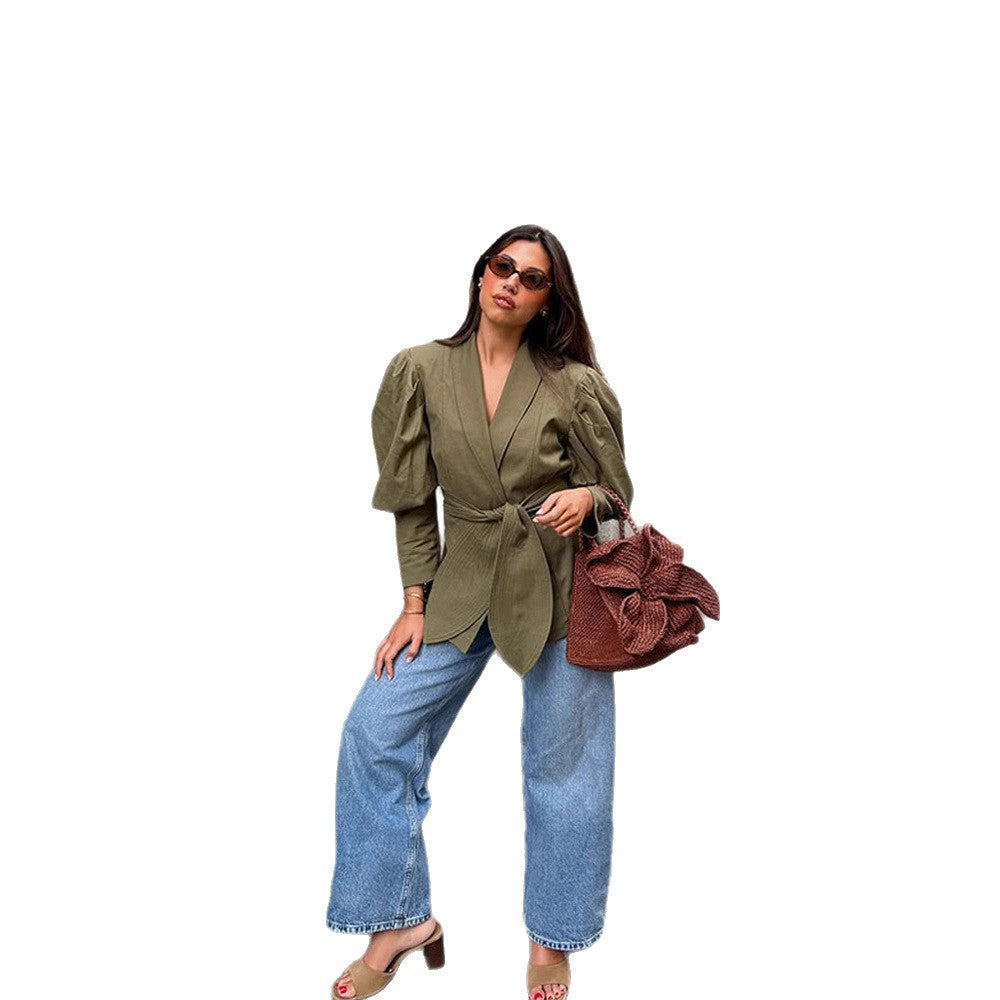 Damen modischer Wickelblazer Drune