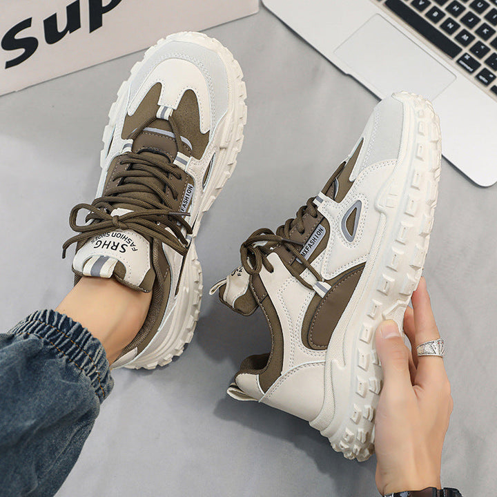 Damen modische Chunky Sneakers mit griffiger Sohle Drune