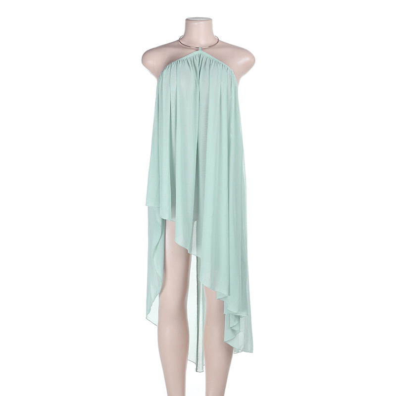 Damen Luftiges Sommerkleid mit asymmetrischem Schnitt Drune