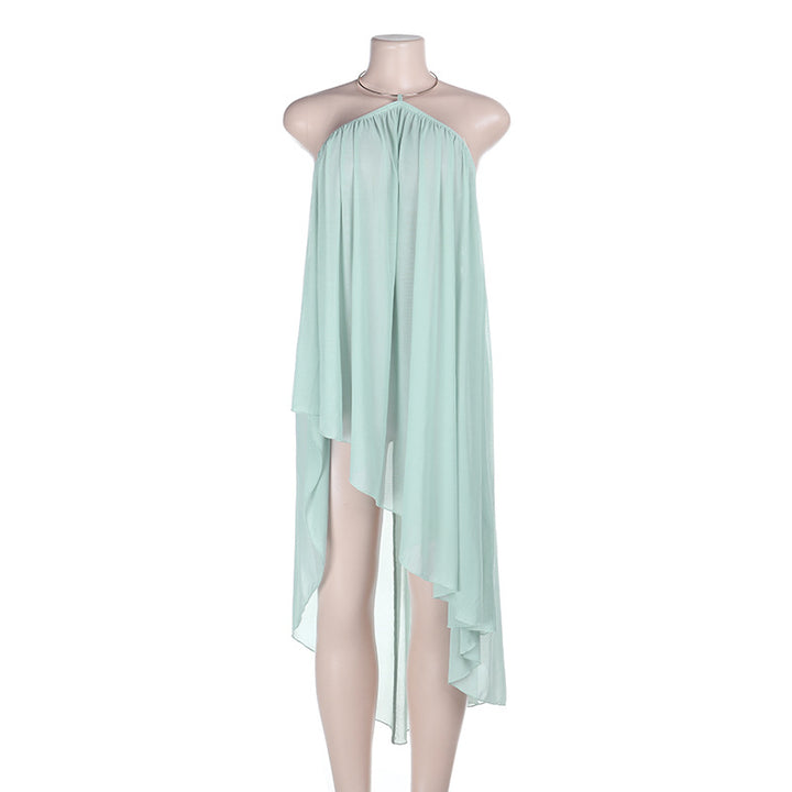 Damen Luftiges Sommerkleid mit asymmetrischem Schnitt Drune