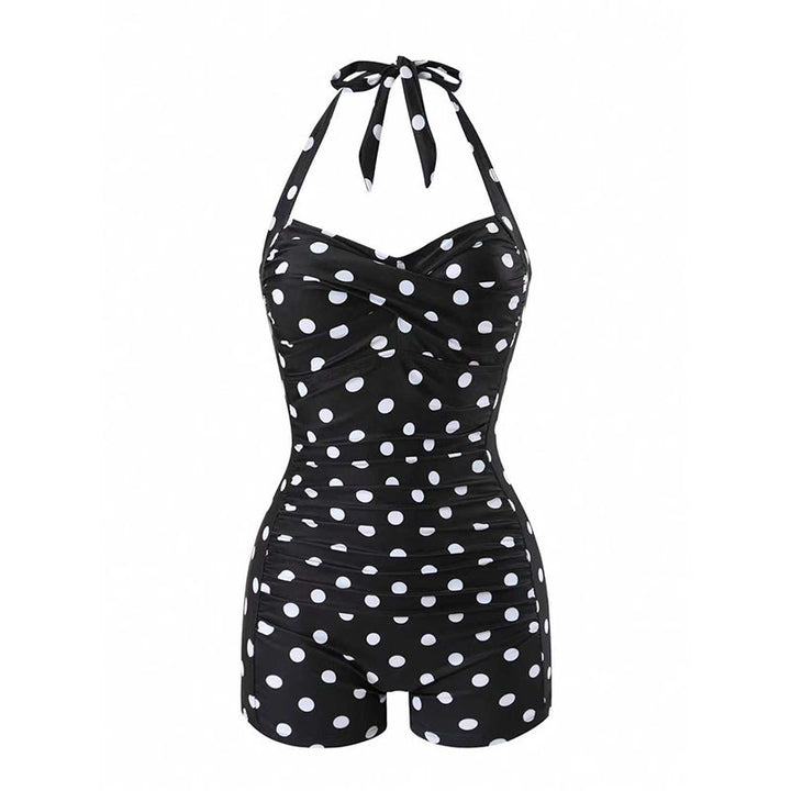 Damen Halterneck Badeanzug mit schmeichelnder Raffung Drune