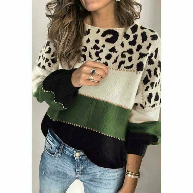 Drune | Patchwork-Pullover Mit Leoparden-Print