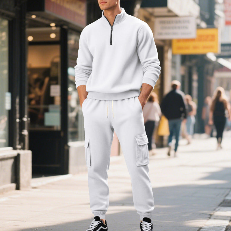 Herren Sportliches Freizeit-Outfit mit Reißverschluss und praktischen Cargo-Taschen Drune