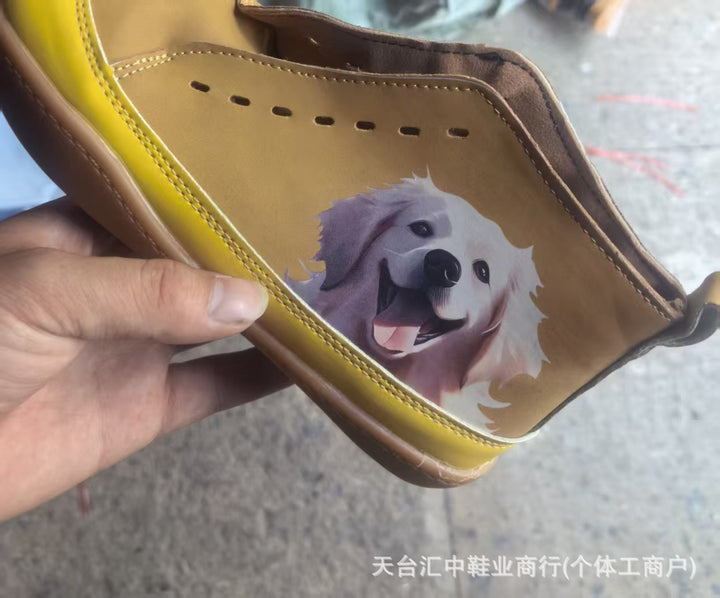 Damen nan knöchelhohe Sneaker mit niedlichem Katzenmotiv Stickerei und ergonomischem Komfortfußbett Drune