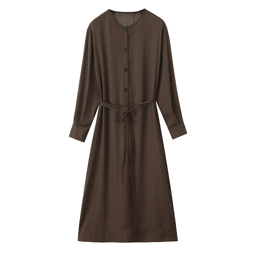 Damen Midikleid mit Knopfleiste und taillierbarem Gürtel Drune