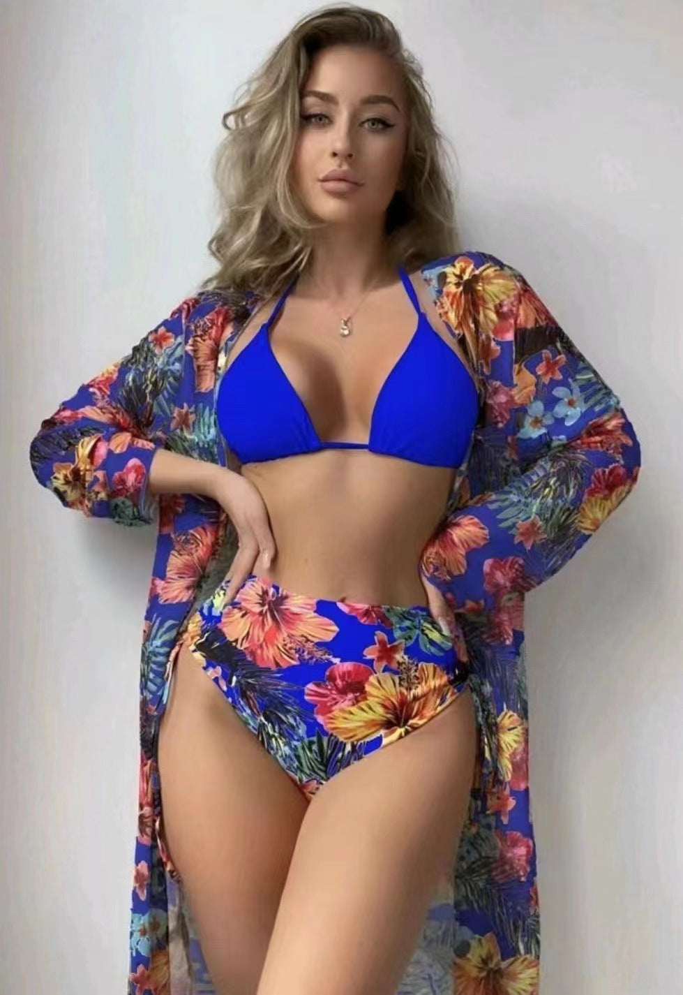 Damen modisches Bade-Set mit stylischem Kimono Drune