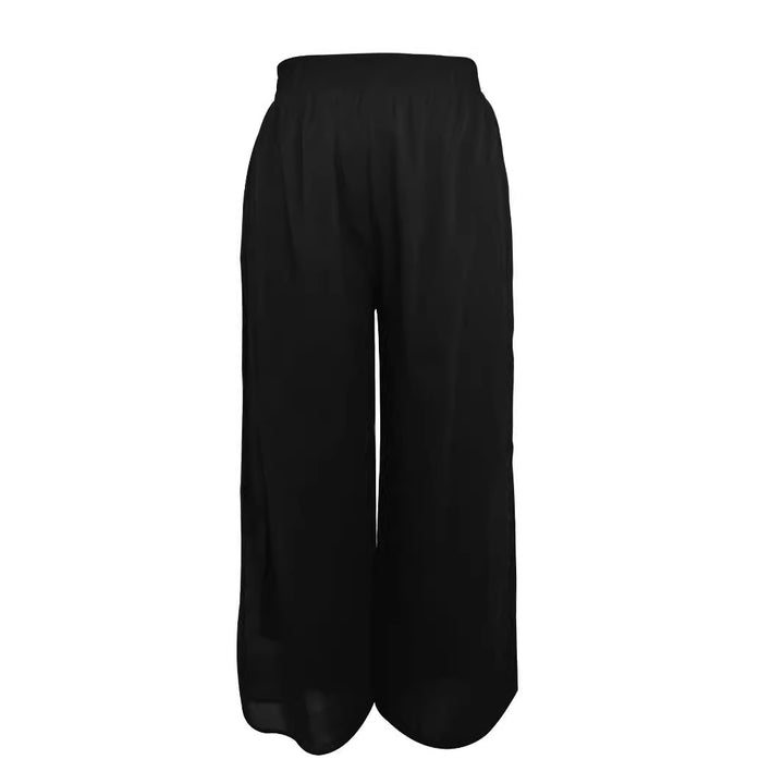 Damen weite, transparente Culotte aus leichtem Chiffon mit elastischem Bund und praktischen Taschen Drune