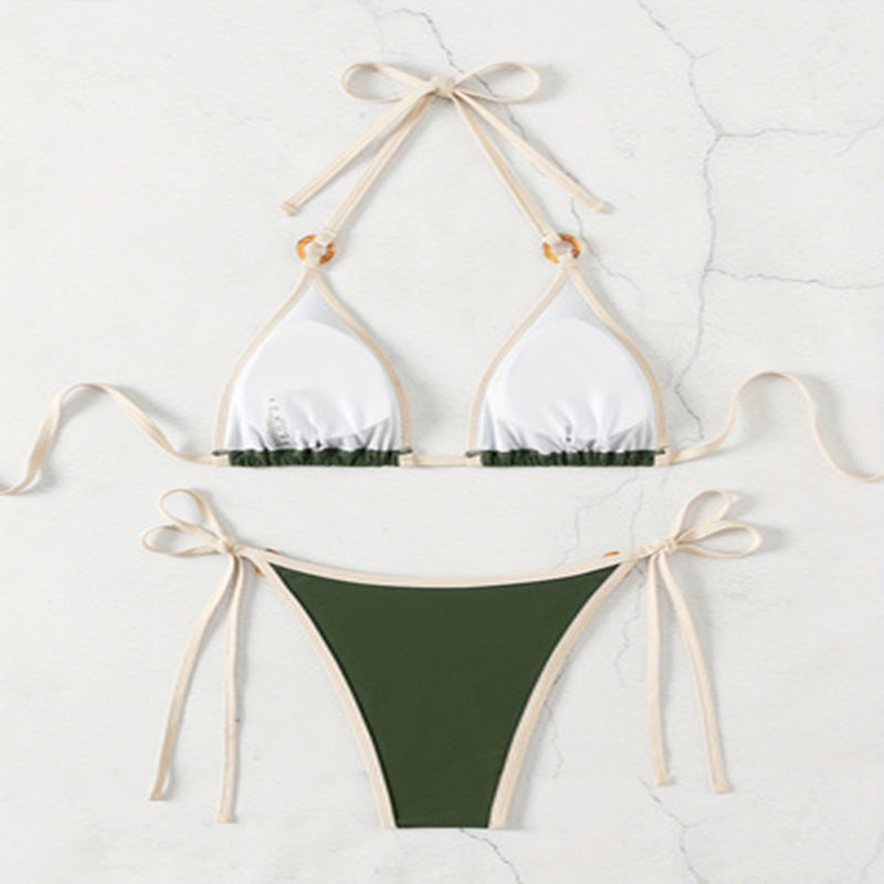 Damen Triangel-Bikini mit eleganten Schnallen Drune