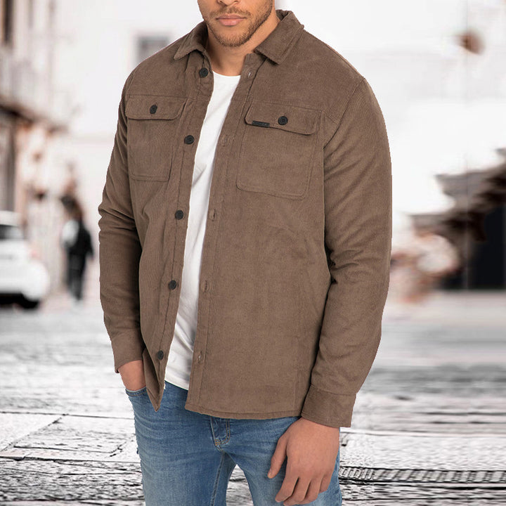 Herren Cordjacke mit praktischen Brusttaschen und modernem Schnitt Drune