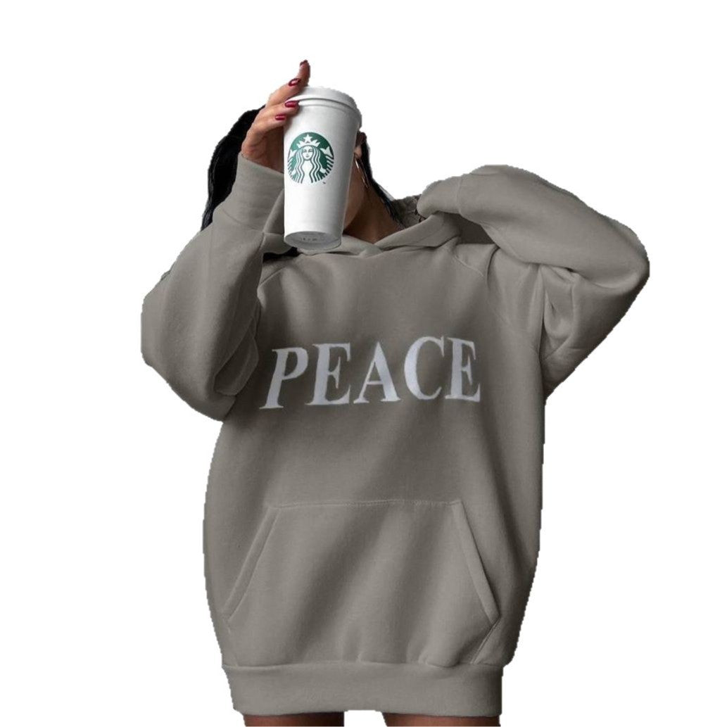 Damen Kapuzenpullover mit einzigartigem Vogelmotiv und lässigem Schnitt Drune
