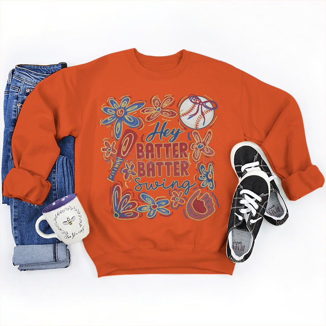 Damen Sweatshirt mit kreativem Baseball-Motiv und lässigem Schnitt Drune