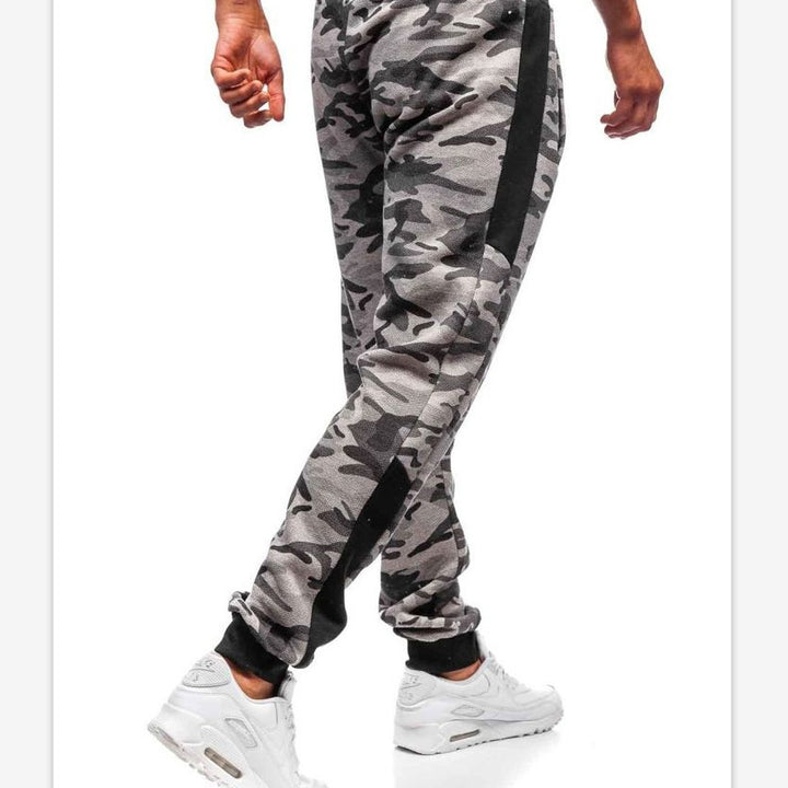Herren bequeme Sporthose mit Camouflage-Muster und elastischem Bund Drune