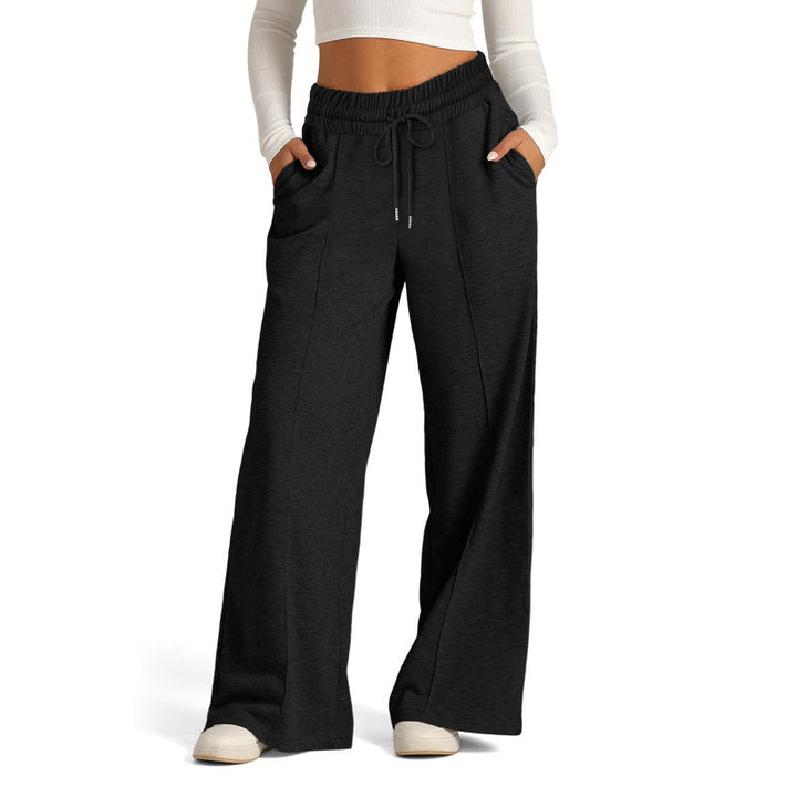 Damen nan weite Sweatpants mit hohem Bund und Tunnelzug Drune