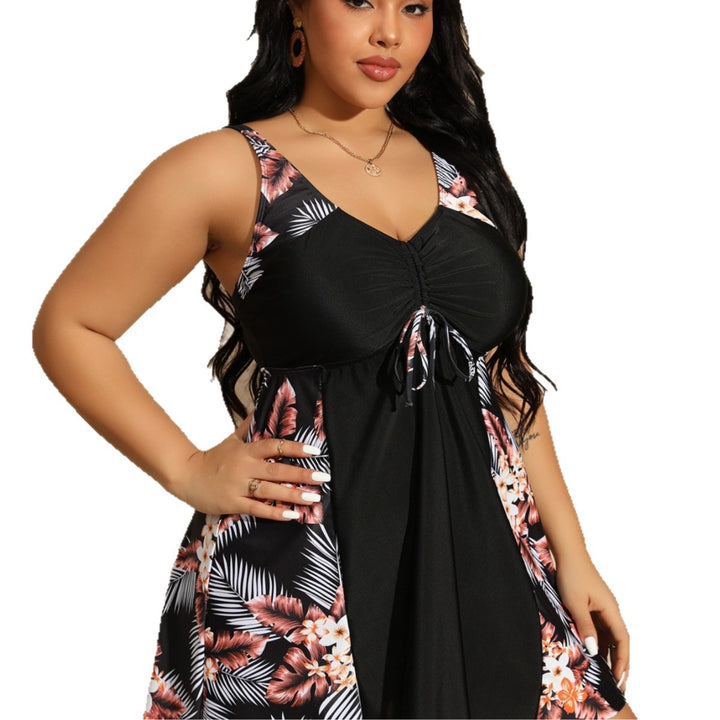 Damen Schwimmlatzkleid mit raffinierten Raffungselementen Drune