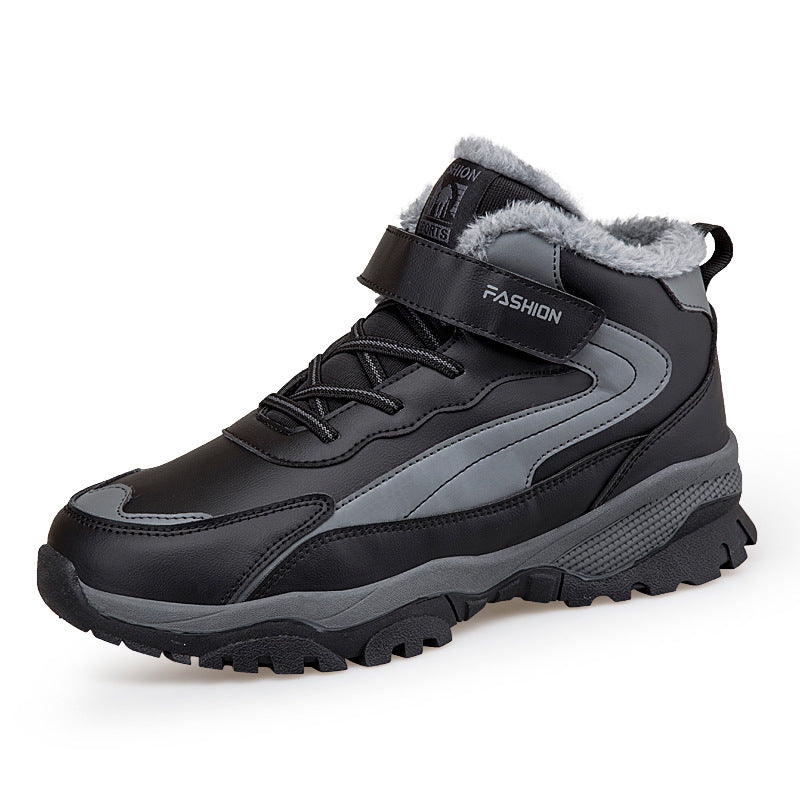 Damen Warm gefütterte Winterstiefel mit rutschfester Sohle und verstellbarem Klettverschluss Drune