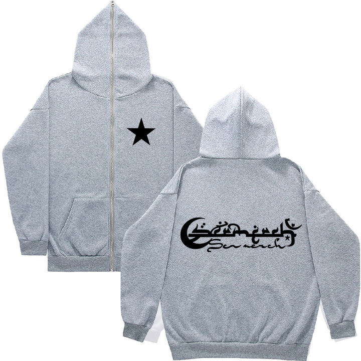 Damen Kapuzenjacke mit stylischem Aufdruck und praktischen Taschen Drune