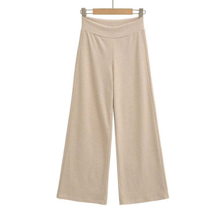 Damen weite Jersey-Hose mit hohem Bund Drune