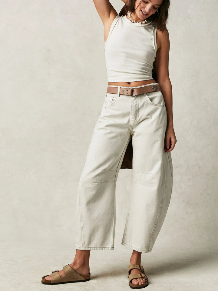 Damen Baggy-Jeans im Modernen Stil Drune