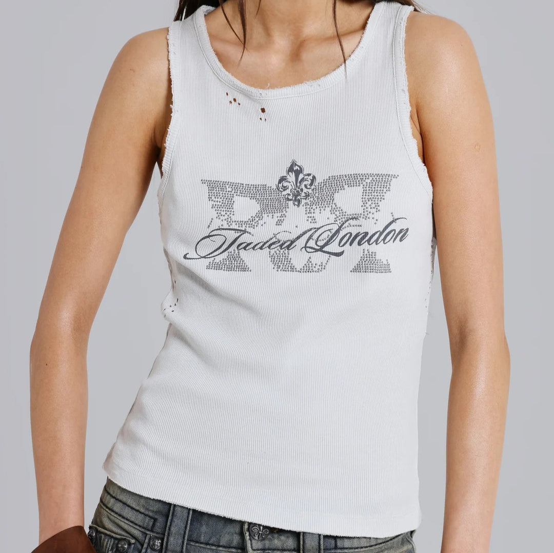 Damen lässiges Tanktop mit stylischem Grafikdruck Drune