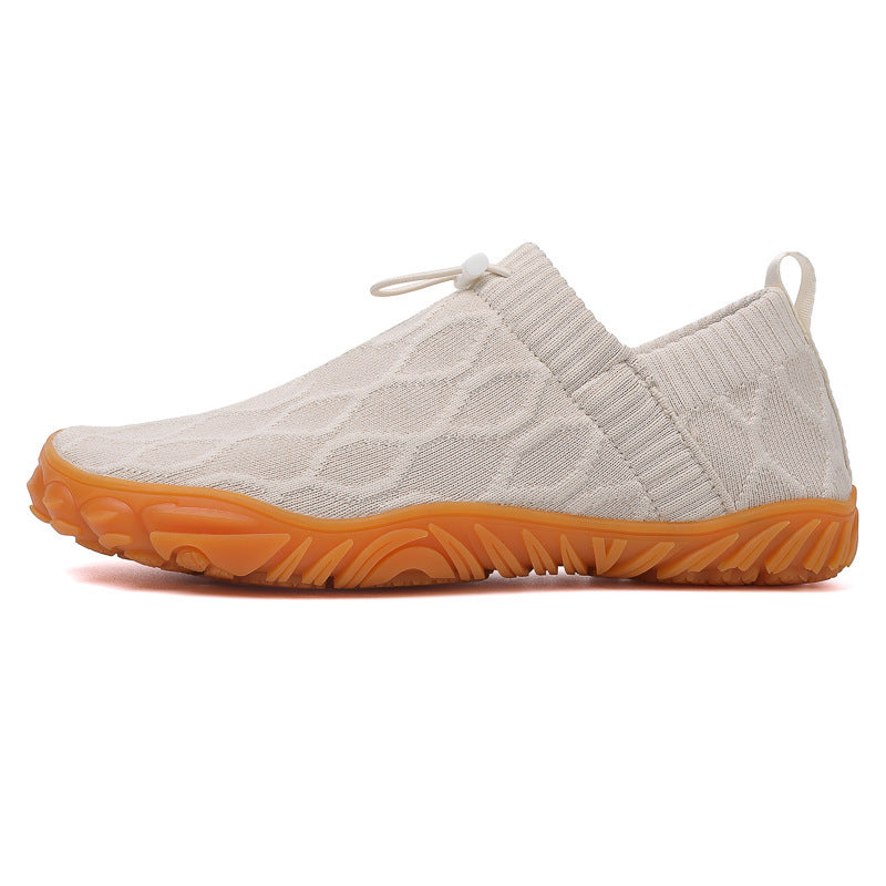 Herren gestrickte Slip-On Freizeitsneaker mit elastischem Schaft, Zuglasche und griffiger Gummisohle Drune