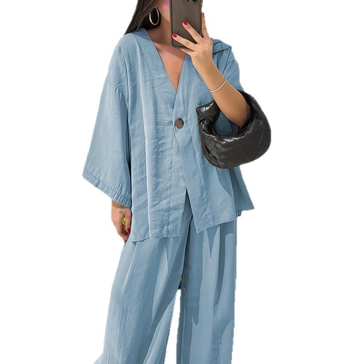 Damen Elegante Kimono-Jacke mit weiten Ärmeln und lockerer Passform Drune