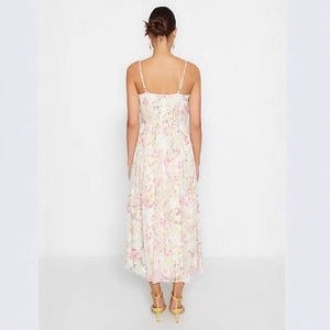 Damen Maxikleid mit floralen Mustern und fließendem Schnitt Drune