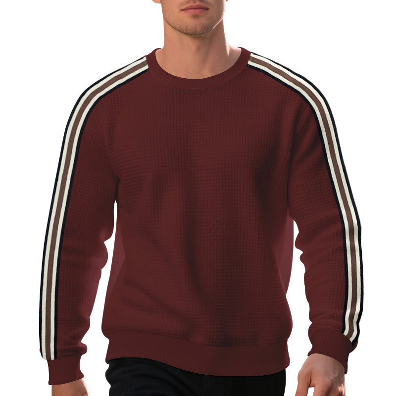 Herren Sweatshirt mit strukturiertem Material und modischen Streifen Drune