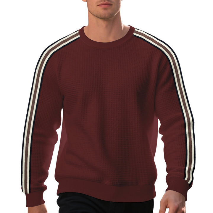 Herren Sweatshirt mit strukturiertem Material und modischen Streifen Drune