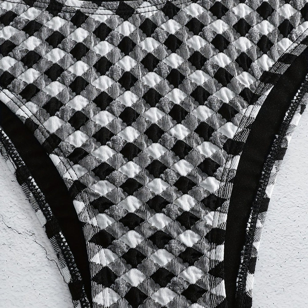 Damen lässiger Crop-Top Bikini Drune
