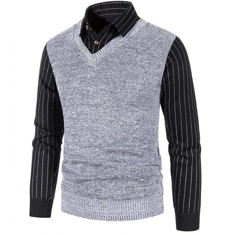 Herren eleganter V-Ausschnitt Pullover Drune