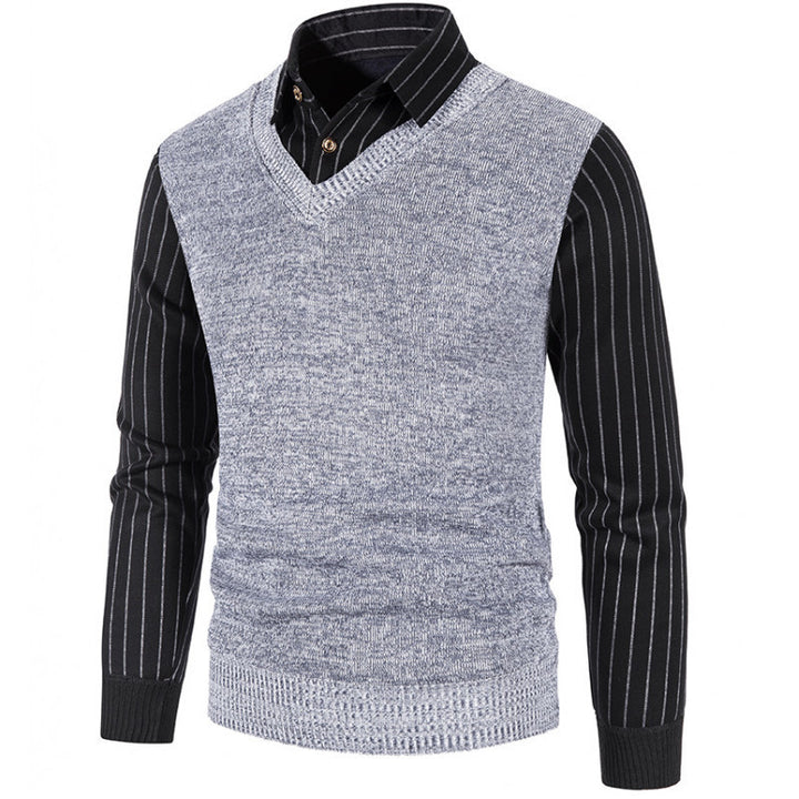 Herren eleganter V-Ausschnitt Pullover Drune