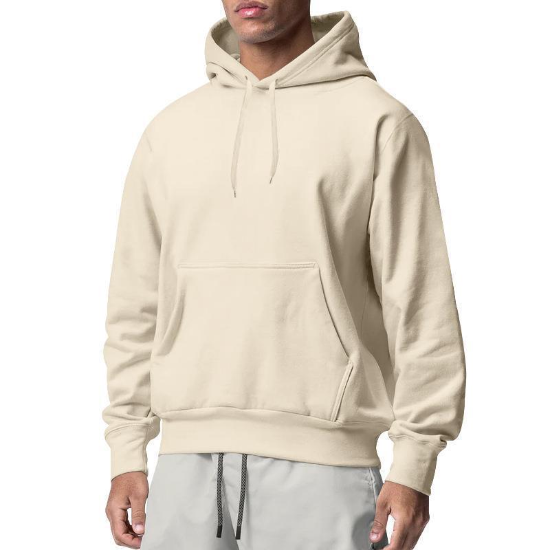 Herren nan Premium-Kapuzenpullover mit Kängurutasche, innen angerautem Fleece, verstärkter Nackennaht und geripptem Saum Drune