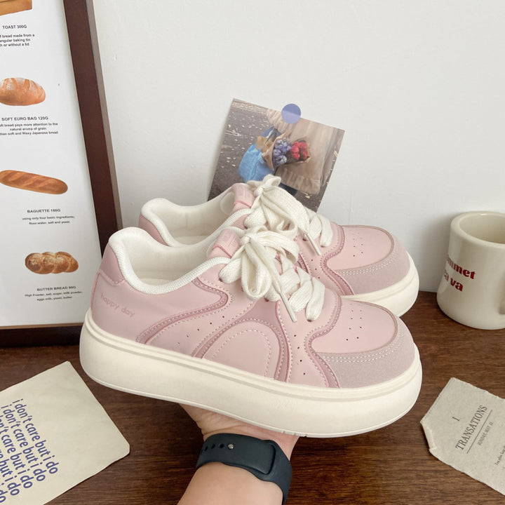 Damen Elegante Plateau-Sneaker mit strukturiertem Obermaterial Drune