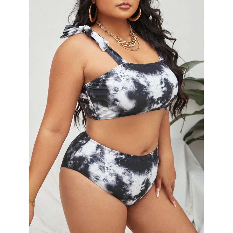 Damen Bikini-Set mit hohem Bund und trendy Crop-Oberteil Drune