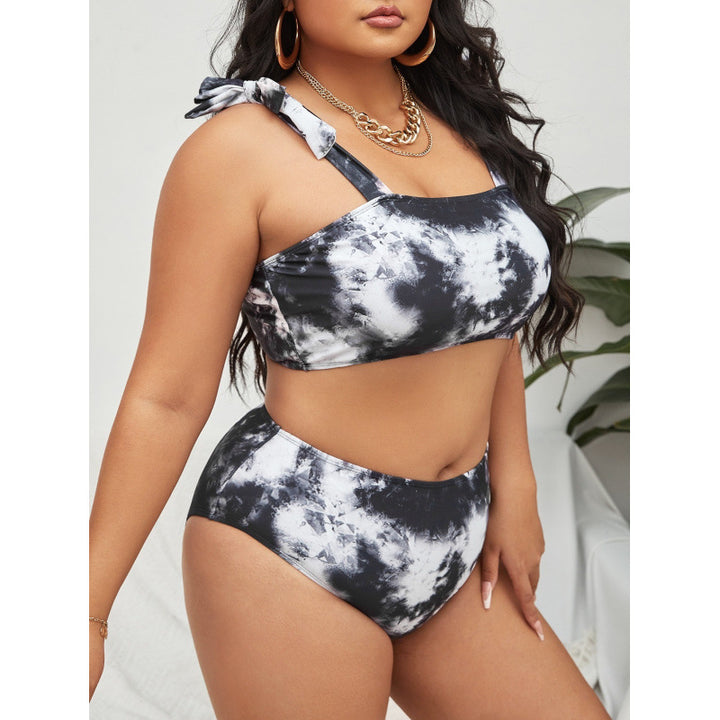 Damen Bikini-Set mit hohem Bund und trendy Crop-Oberteil Drune