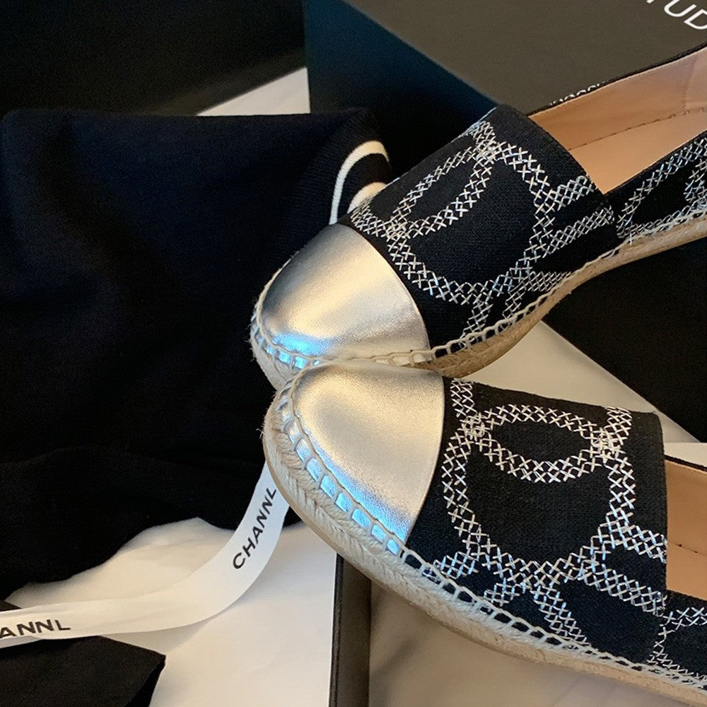 Damen Stylische Espadrille Slip-On Schuhe Drune