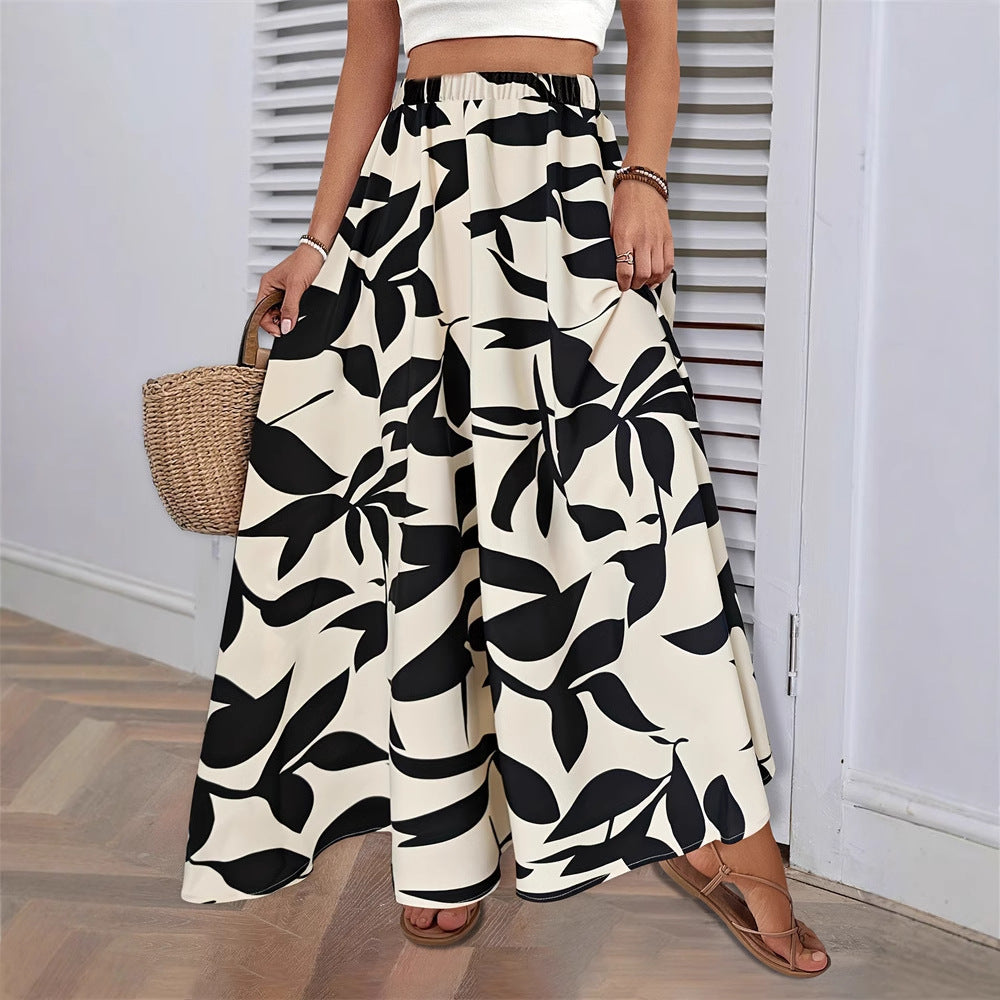 Damen Maxirock mit floralem Muster Drune