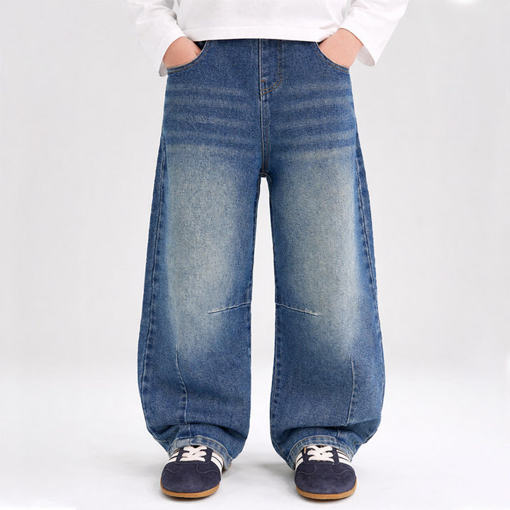 Unisex Overcut Jeans im modischen Baggy-Stil Drune