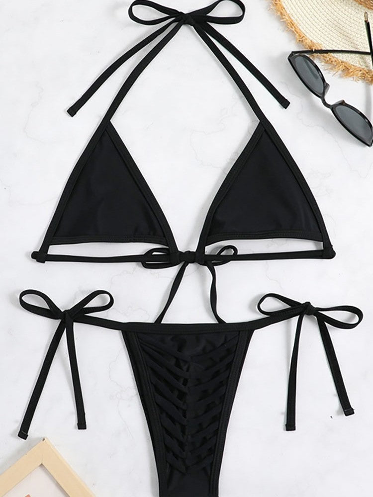 Damen Triangel-Bikini mit raffiniertem Schnürdesign Drune