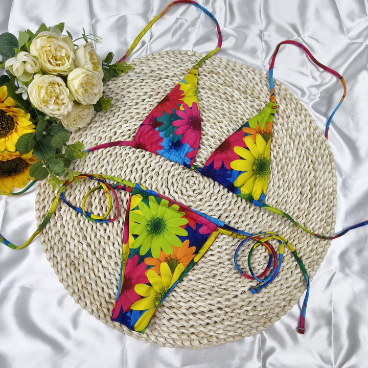 Damen Triangel-Bikini mit verstellbaren Bändern und elegantem minimalistischem Design Drune