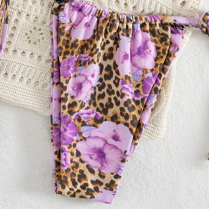 Damen Triangel-Bikini-Set mit raffiniertem Häkeloberteil Drune