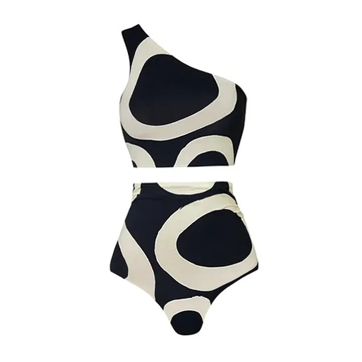 Damen Bikiniset mit asymmetrischem Oberteil und elegantem Wickelrock Drune