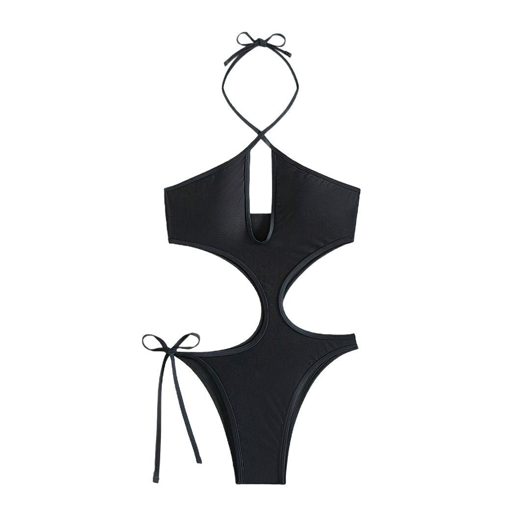Damen Einteiler Badeanzug mit trendigem Cut-Out Design Drune