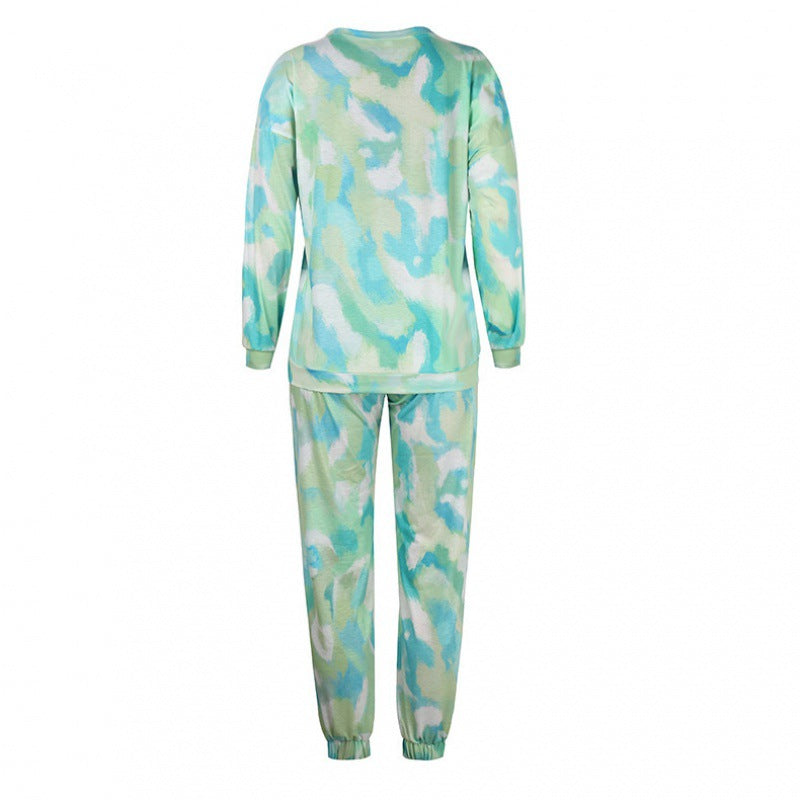 Damen Bequemes Sweat-Outfit mit modernen Batik-Details Drune