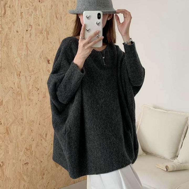 Damen Oversized Pullover mit schickem, weichem Stoff und lässigem Schnitt Drune