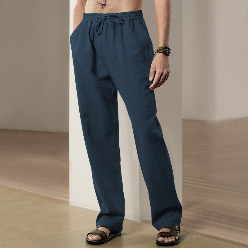 Herren Bequeme Sommerfreizeithose mit elastischem Bund Drune