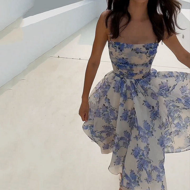 Drune | Elegantes Trägerdruck Hochwertiges Kleid