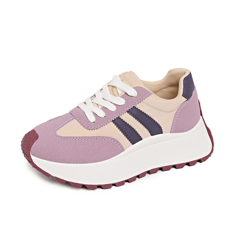 Damen nan Plateau-Chunky-Sneaker mit verstärkter Zehenkappe, profilierter Gummilaufsohle und stoßdämpfender EVA-Zwischensohle Drune