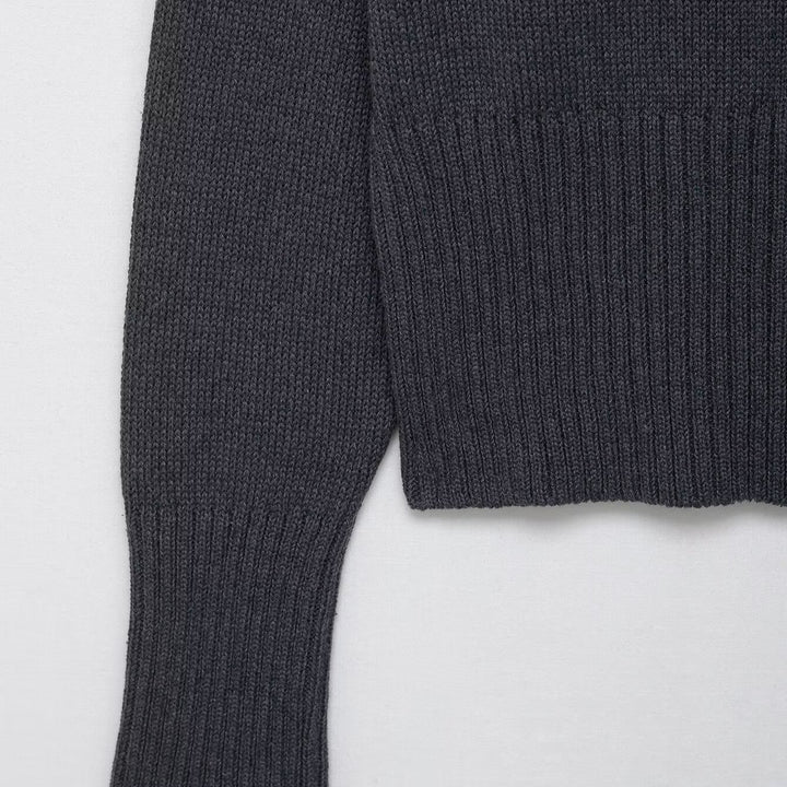 Damen lässiger Pullover mit schickem, weitem Ausschnitt Drune