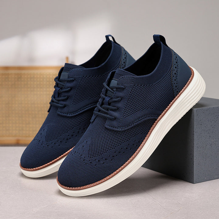 Herren nan gestrickter Oxford-Sneaker mit Wingtip-Perforation und federleichter EVA-Sohle Drune